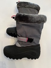 New Kamik Mini2 Snow Boots Toddler Girls Sz. 13 US Black/ Pink With Liners
