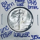 1945 BU UNCIRCULATED WALKING LIBERTY SILVER HALF DOLLAR AUTHENTIC U.S. MINT 3856
