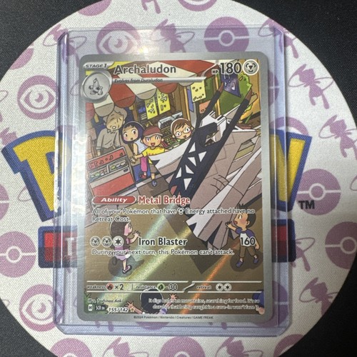 Archaludon Holo Rare Illustration Card 155/142 Sv07 Stellar Crown NM