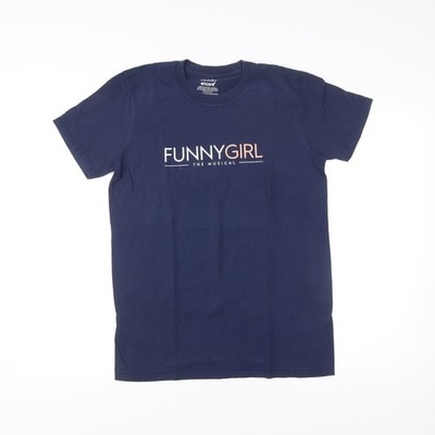 Encore Damen T-Shirt blau lustig Mädchen musikalische Grafik Größe M