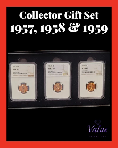 1957, 1958 & 1959 - NGC PF67 RD Collector Set Lincoln Cent  1¢- Nice Blazing!