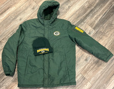 Chaqueta Parka G-III Green Bay Packers NFL Con Capucha Para Hombre XL con Gorro Verde