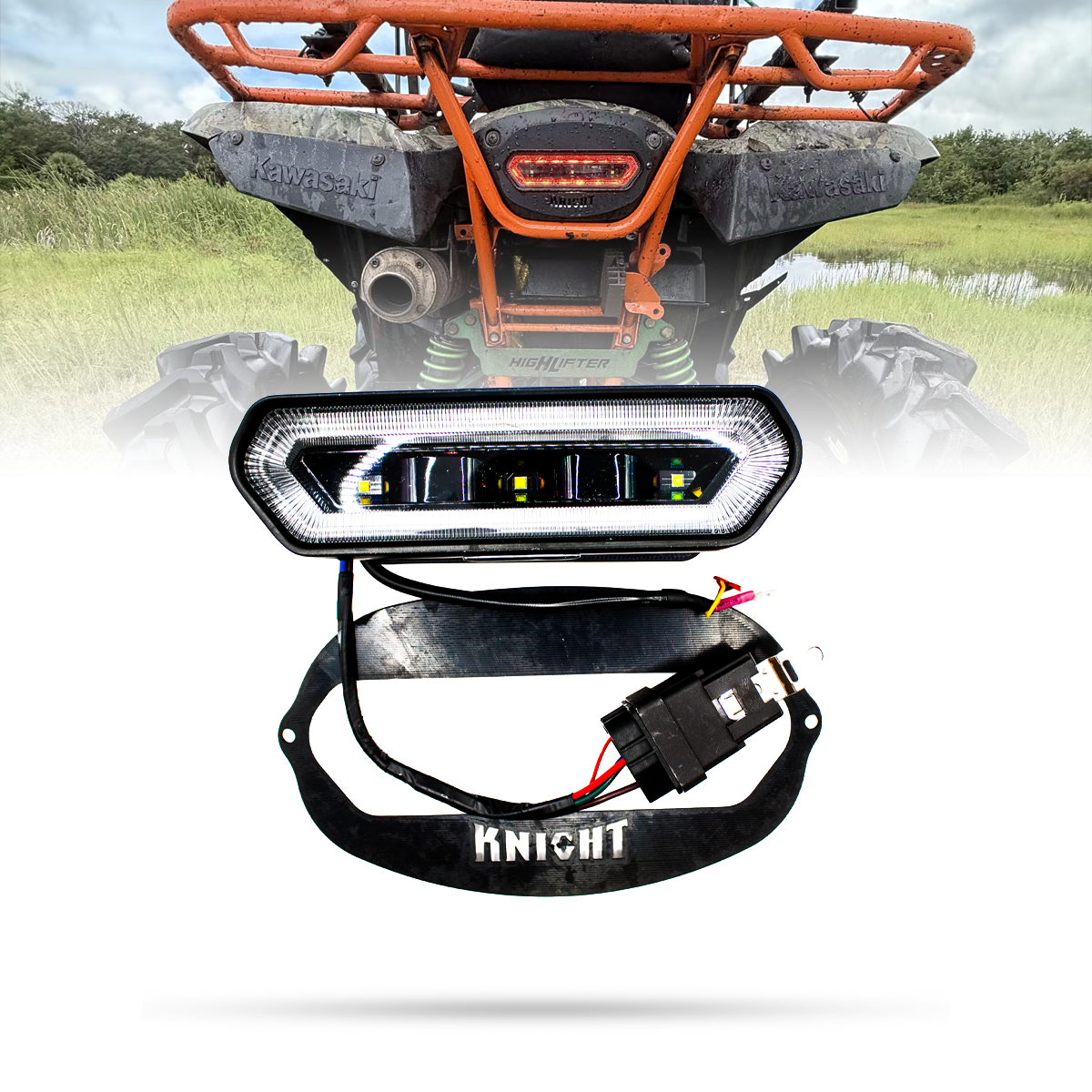 k*4様 ヴィッカーズ WA SCW ナイトホーク カスタム スライド 蓄光サイ Knight ATV Brute Force Tail Light with Built in Reverse (OEM Oval