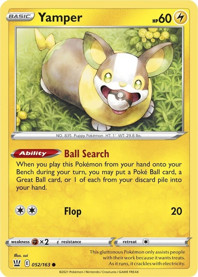 Yamper - Pokemon TCG - Sword & Shield - Battle Styles - 052/163