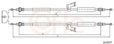 Bremsseil Seilzug Feststellbremse COFLE 10.8227 für C30 VOLVO S40 V50 533 545 2