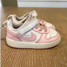 Nike Court Borough Low 2 Toddler Girls 7C Pink White Sneakers BQ5451-601