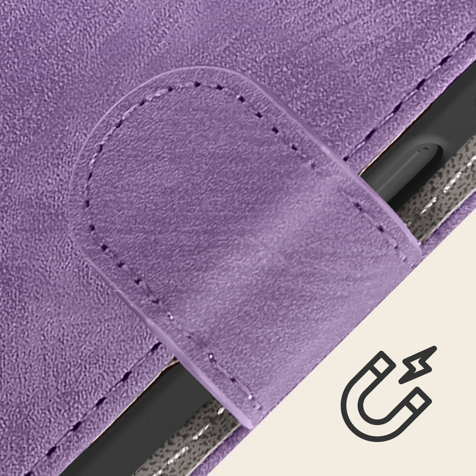 Housse Honor 200 Smart portefeuille violette pour transport et vidéo