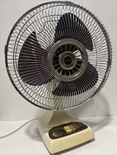 Vintage  1980s Sunbeam Oscillating Fan- Tested-RARE