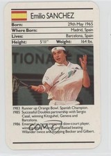1987 Ace Fact Pack Tennis Emilio Sanchez 0q3
