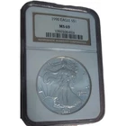 1990 NGC MS69 ASE 1oz American Silver Eagle $1 US Mint Coin Bullion MS-69