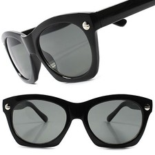 Vintage Retro Fashion 80s Mens Womens Black Large Oversized Square Sunglasses