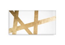 Quadro dipinto a mano su tela intelaiato Gold series17 colore oro astratto 90x40