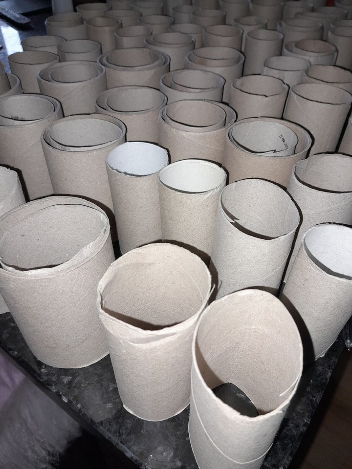100 Empty Cardboard Toilet Roll Tubes&Variable Tubing Sizes Craft Art
