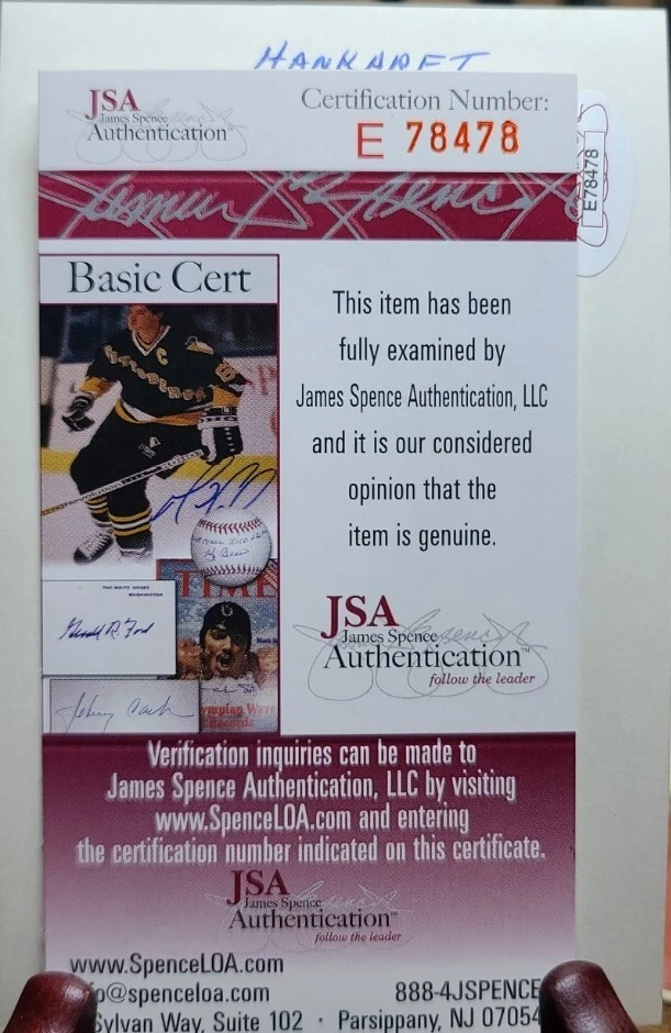 Hank Arft St Louis Browns 1948-1952 signed Vintage 3x5 Post Card JSA COA E78478 - Image 2 of 3