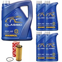 MotoröL Set Mannol 10W-40 SN/CH-4 9 Liter + ÖLfilter FüR Mercedes Sprinter VW