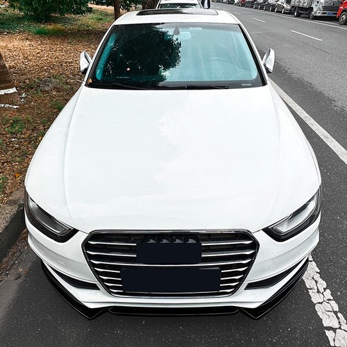Front Bumper Spoiler Splitter Lip For Audi A4 S4 B8.5 Sline 2013-2016 2015 Black - Picture 9 of 10