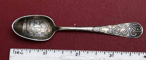 Antique Michigan Souvenir Spoon. Ft. Dearborn. c1910. Sterling. Demitasse. NoR - Picture 4 of 5