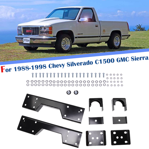 6" Drop Rear Axle Flip Kit & Frame C Notch Lowering For 1988-98 - Foto 3
