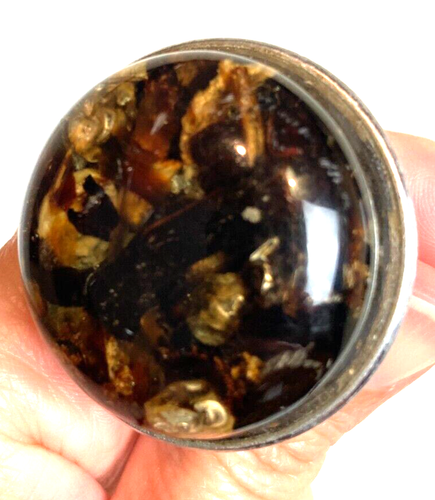 Vintage, "Spice and Grain" Resin and Silver-Tone Metal Drawer and Cabinet Knobs - Picture 5 of 31