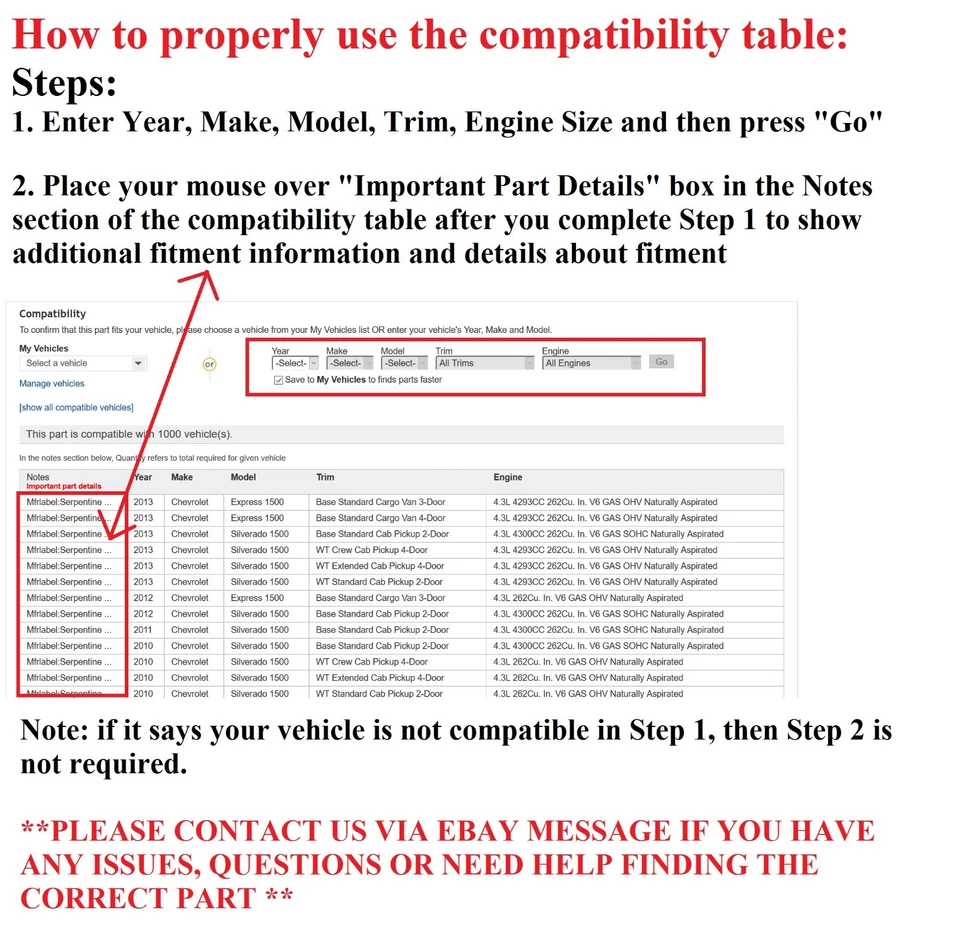 Goodyear/Continental 4040325 Serpentine Belt,5040325,K040325 - Image 4 of 4