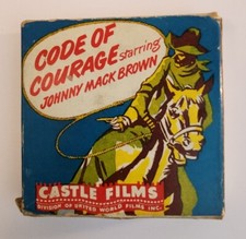 Vintage Castle Films Code Of Courage Johnny Mack Brown Film 16mm 4 inch No. 556