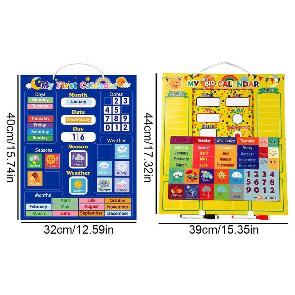 Baby Cognitive Wall Stickers Hanging Board Four Seasons Weather Time