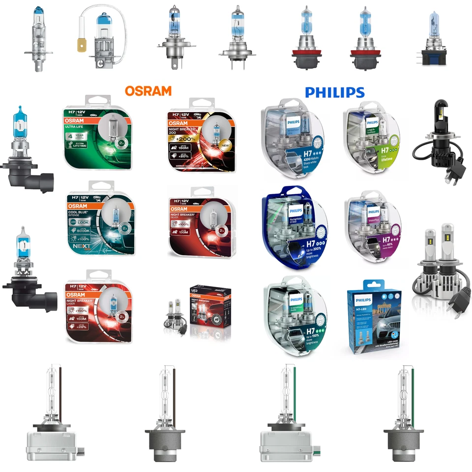 Philips Osram DUOPACK 2Stk. Halogen Xenon LED Alle Typen Freie Auswahl - Bild 1 von 1