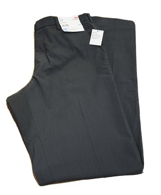 Men's Uniqlo Kando Trousers Dark Gray Easy Care Pants ...
