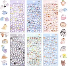 Jactales 600+ Cute Mini Puffy Stickers-Small 3D Tiny Micro Bulk Sticker Set f...