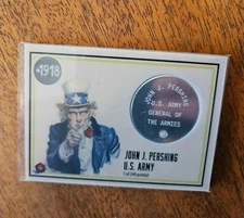 Historic Autographs 1918:End of the Great War Dog Tag Relic Card John Pershing