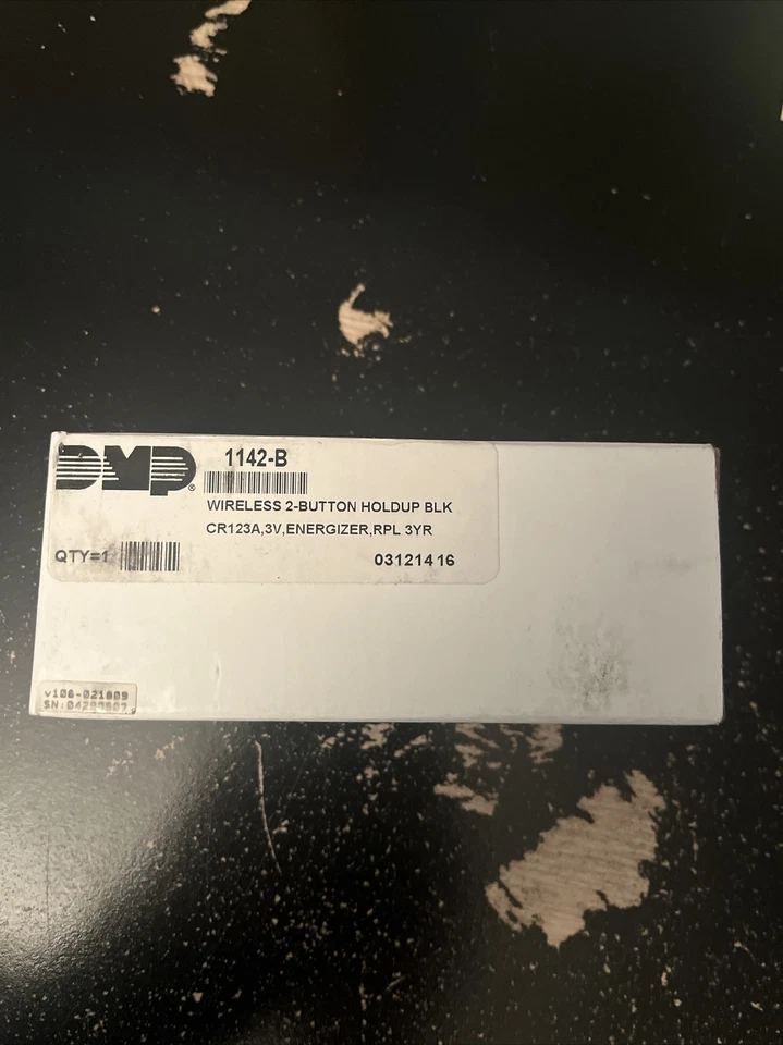 DMP 1142-B VER S Wireless 2-Button Transmitter Holdup Black