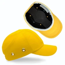 Lucent Path Yellow Baseball Bump Cap - Safety Hard Hat Head Protection Caps