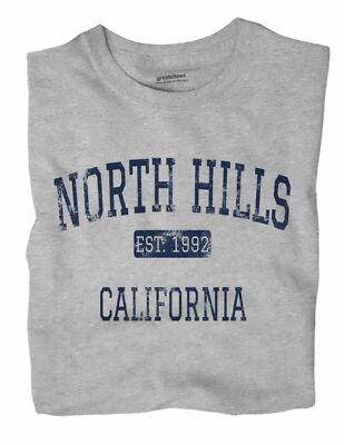 North Hills California CA T-Shirt Los Angeles EST