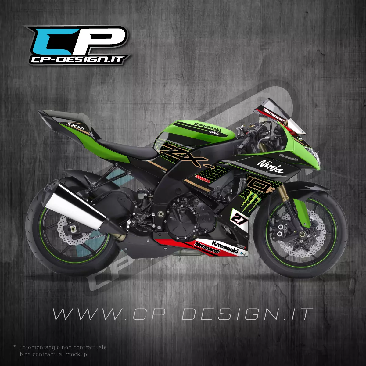 Graphics Kit for KAWASAKI ZX10r 2008 2009 2010 Replica SBK GP Stickers Decals 1