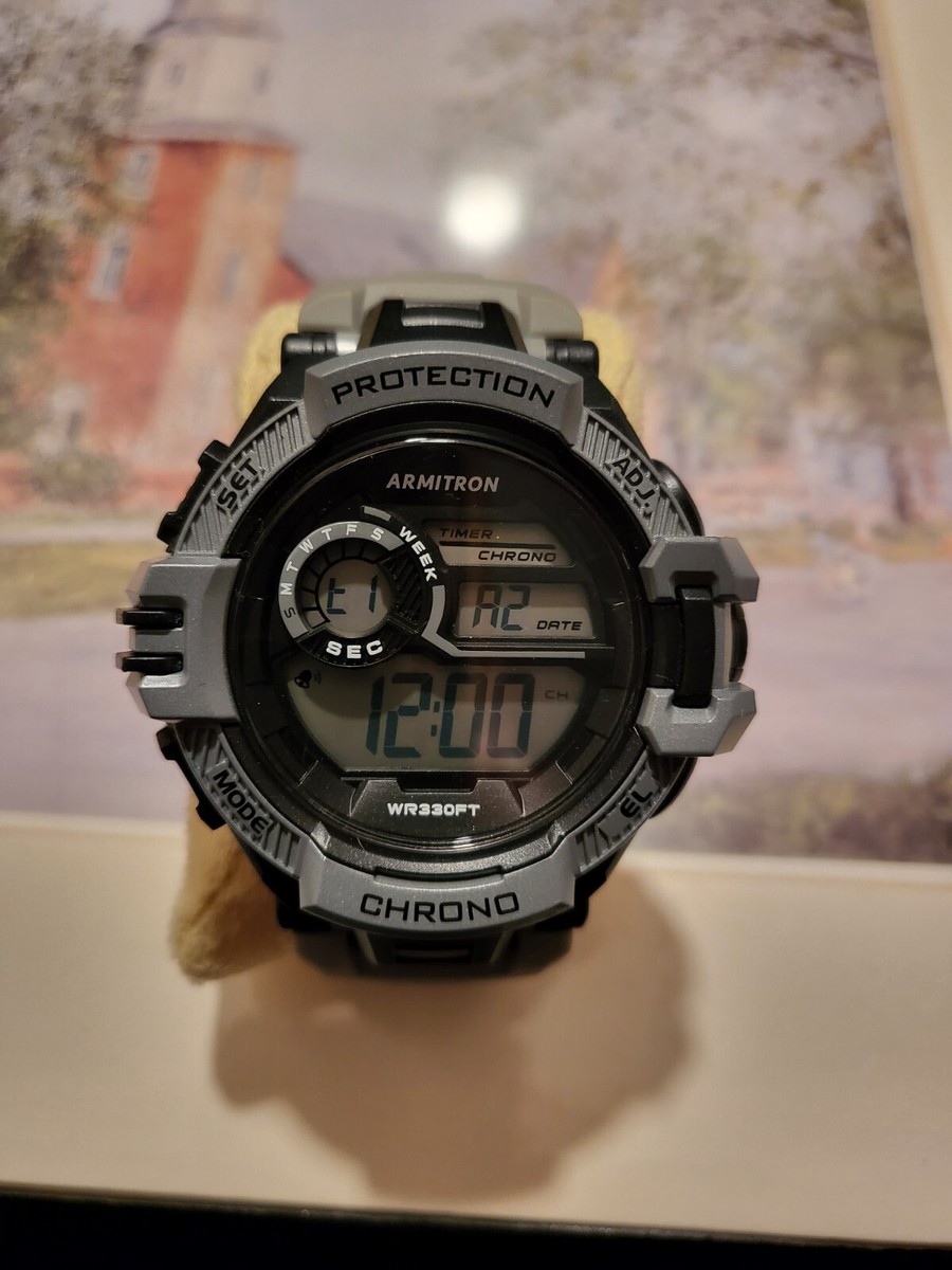 Armitron Pro Sport 40/8383 Mens Digital Sport Watch Chrono Alarm