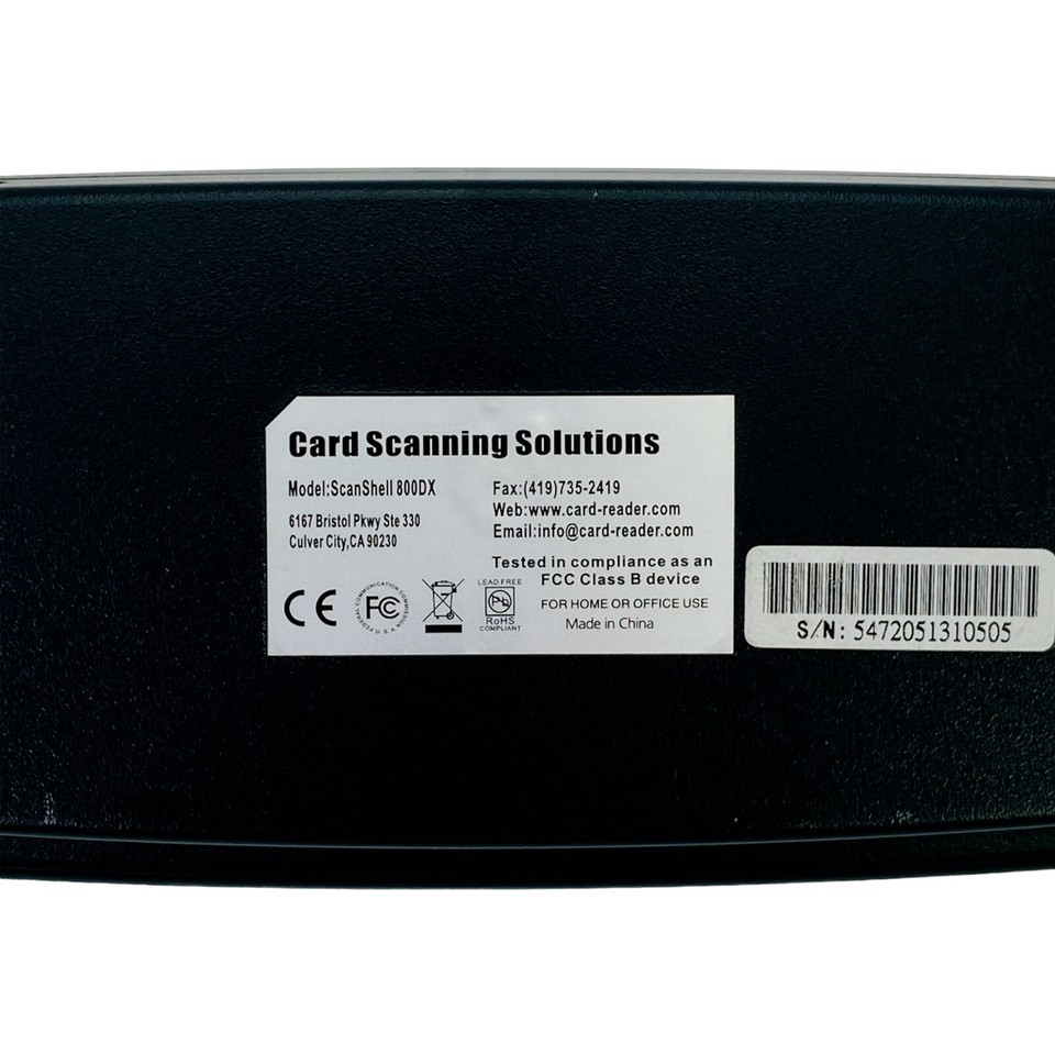 Acuant ScanShell 800DX Portable Duplex ID Card Scanner Fully Tested w ...
