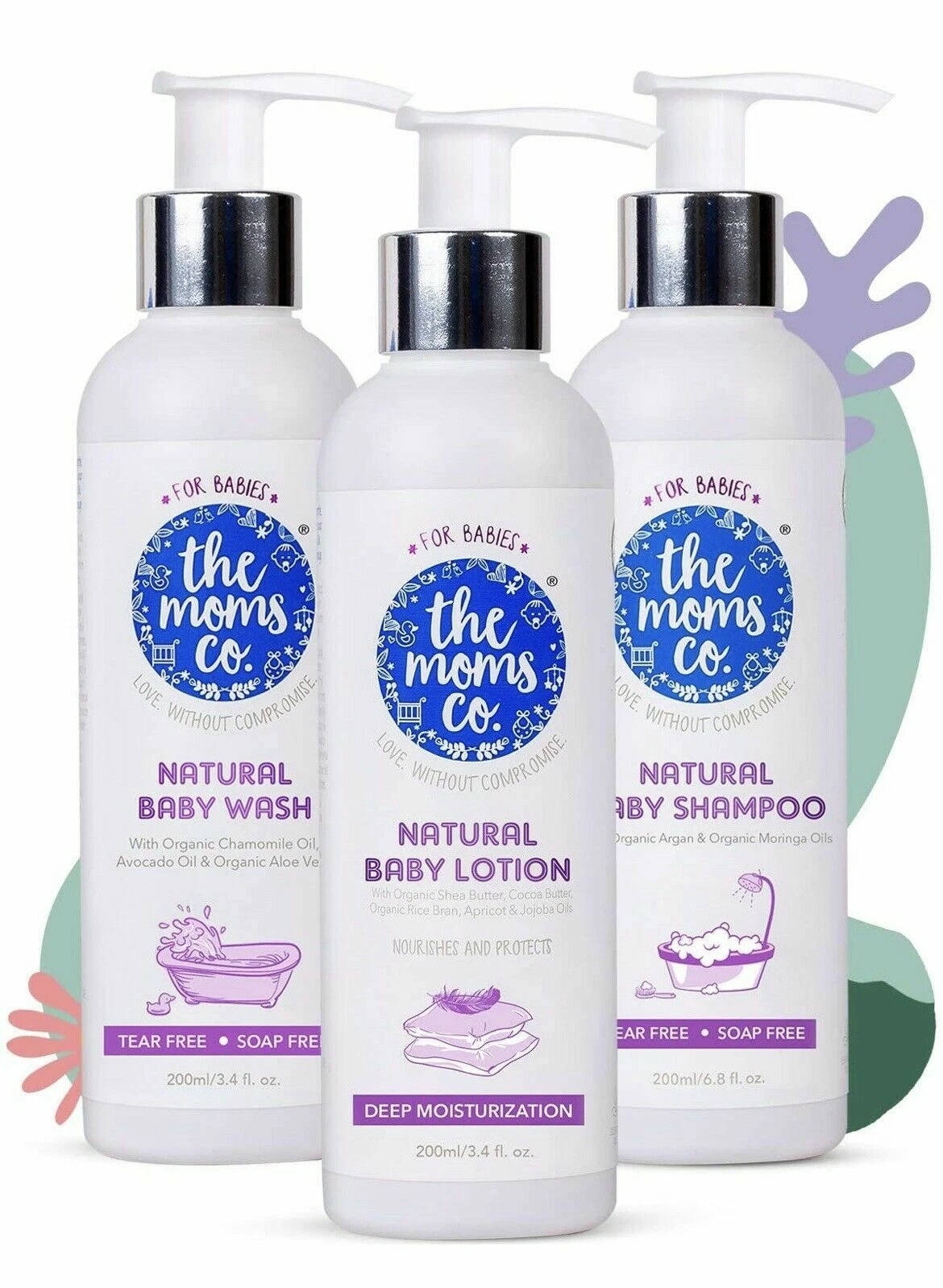 The Moms Co. Baby Shampoo + Body Wash + Lotion 200ml x 3, Set of 3
Opens in a new window or tab