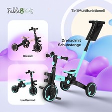 FableKids® Dreirad 7in1 Kinderdreirad Laufrad Lernrad Kinder Lenkstange Fahrrad