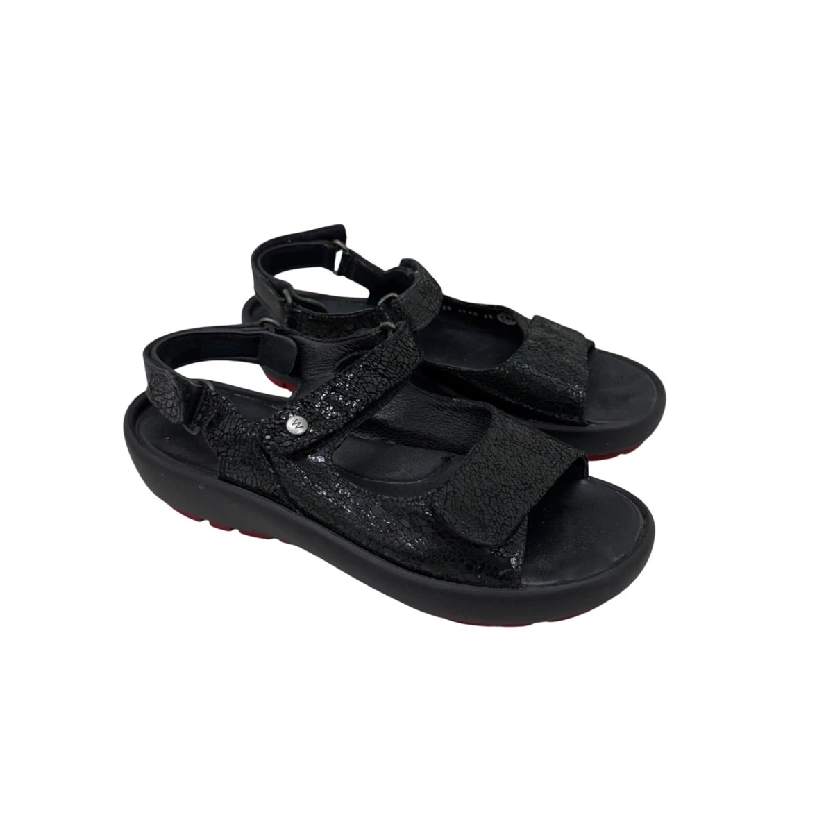 EUC Black Wolky Adjustable Hook-and-Loop Sandals ALOHAS Hook Loop Sandal Black - Free Shipping at Largo Drive main image 3
