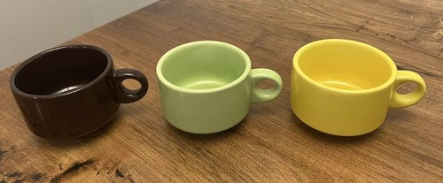 Pier 1 Rainbow Multicolor Stacking Ceramic Coffee Mug Cups with Stand Set of 6 - Picture 19 of 22