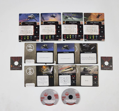 Star Wars X-Wing Miniatures Attack Shuttle Pilot Cards, Quick Build Kit