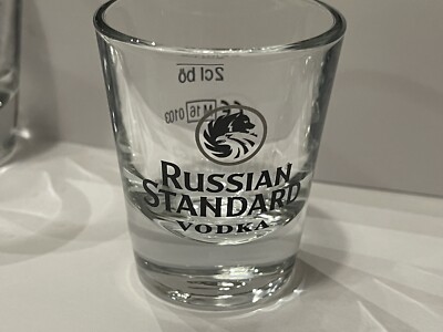 Russian Standard Vodka  6 x Glas / Gläser, Stamper, Schnapsglas, Shotglas 2cl