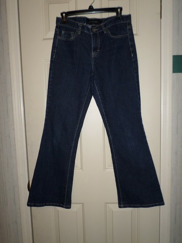 Très joli pantalon évasé femme Calvin Klein taille : 6 bleu jean très bon état !