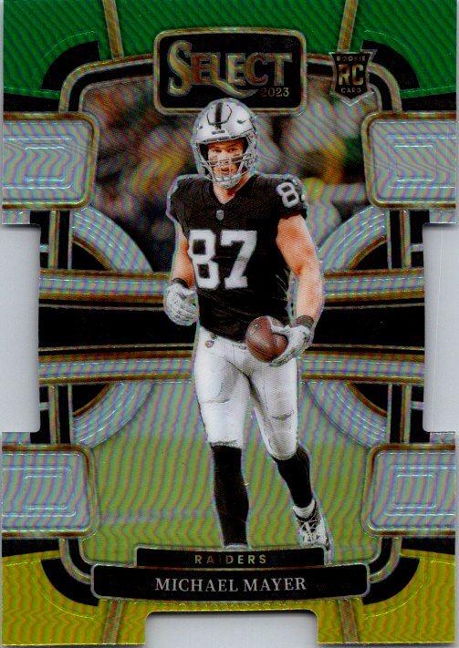2023 Panini Select #57 Michael Mayer Green and Yellow Prizms Die Cuts