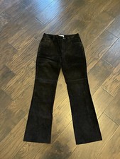 NWT Hugo Buscati Collection Leather Pants Womens Sz 10 Black Lined