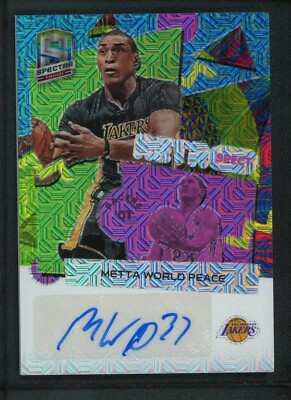2022-23 METTA WORLD PEACE 17/25 AUTO PANINI SPECTRA RETRO SPECT MOJO AUTOGRAPHS