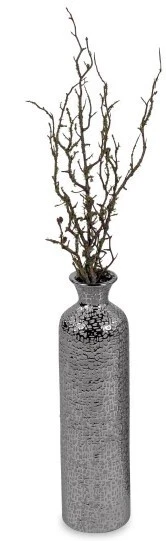 formano Bodenvase grau-silber 40cm aus matter Keramik mit glänzen 7 74 97 2