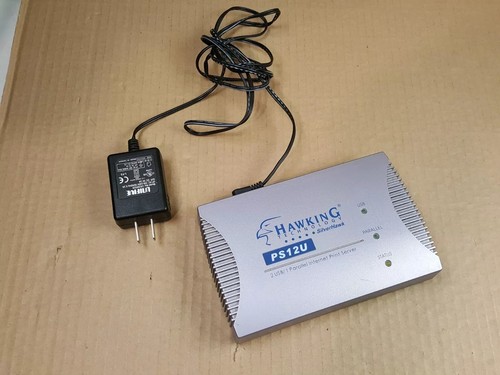 Hawking Technology Silverhawk PS12U Parrallel Internet Print Server Preowned - Picture 1 of 14