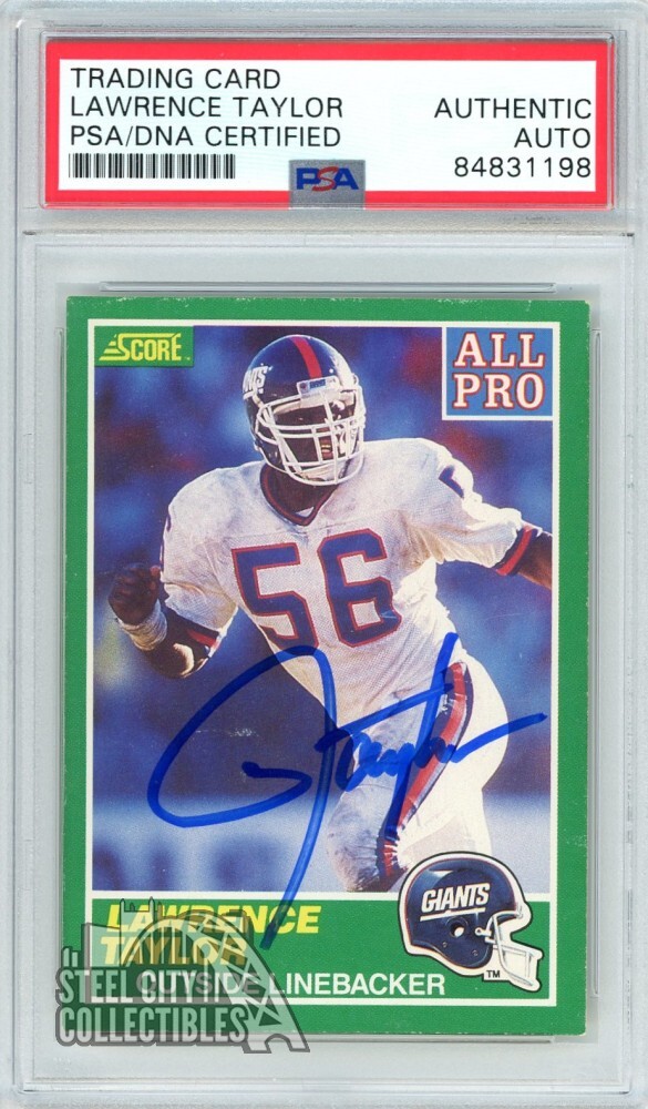 Lawrence Taylor Autographed Signed 1989 Score Football Card #295 PSA/DNA 