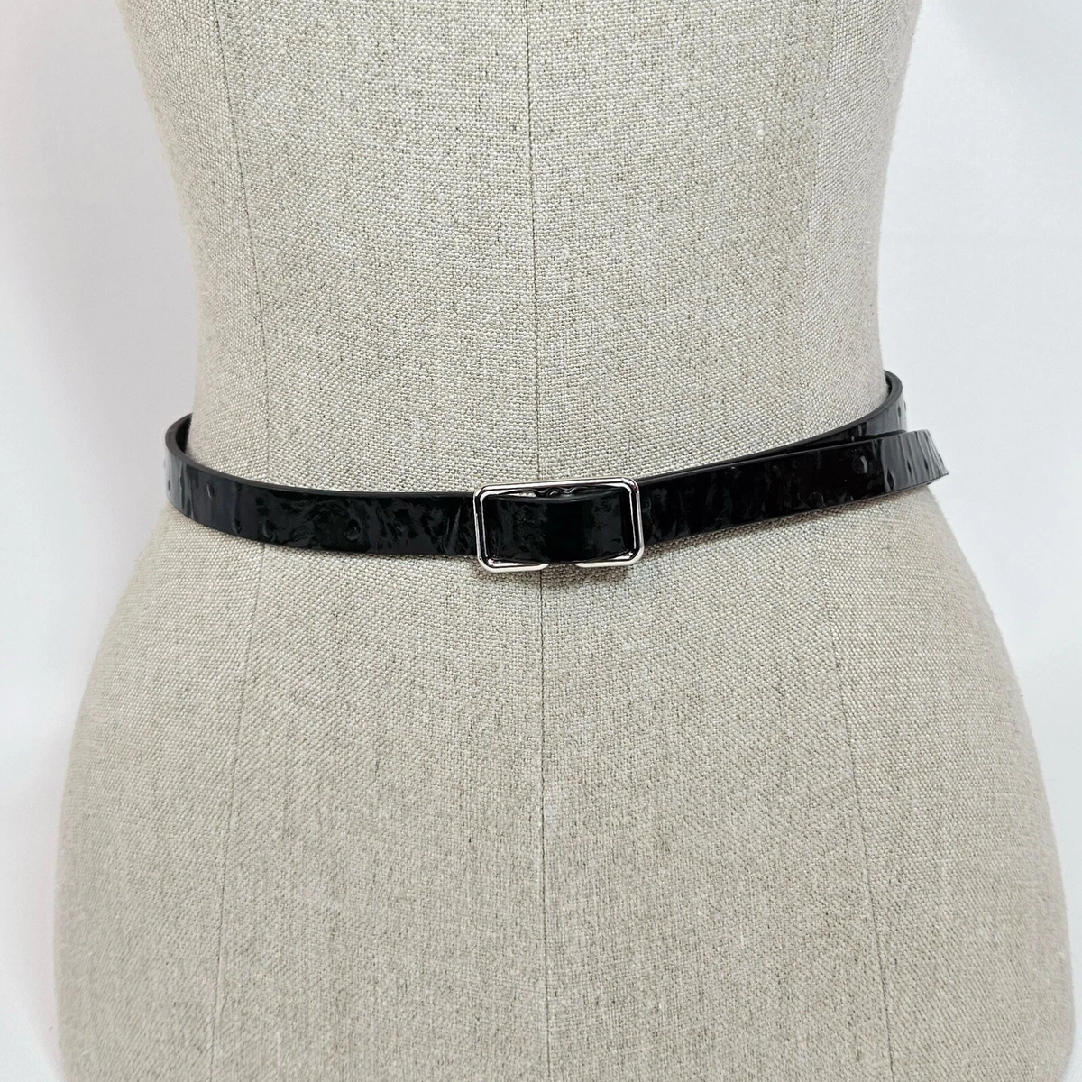 Burberry Kessock Patent Leather Skinny Belt NWT
Size: 85/34 Patent Leather Black Skinny Belts for Women for sale | eBay main image 2